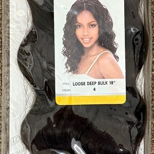 Loose Deep Bulk 18" 100% Hunan Hair Mastermix Weave - Color 4 (Dark Brown)